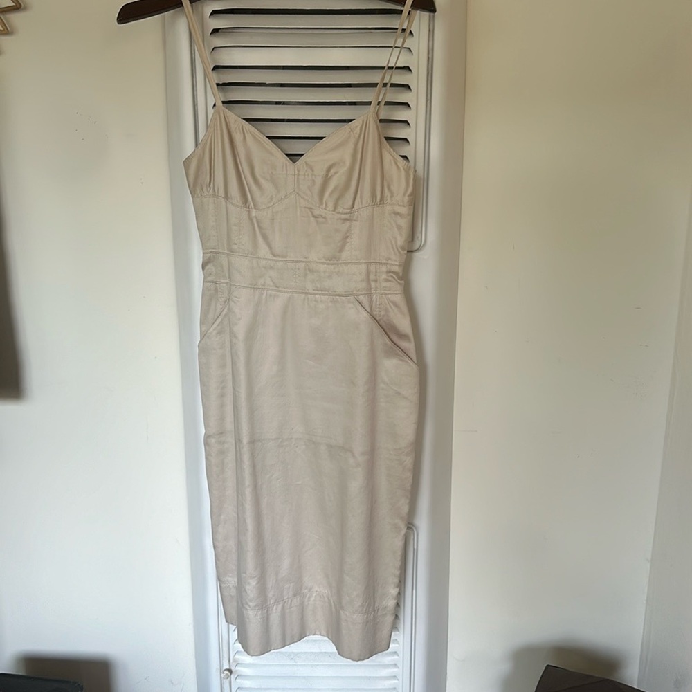 Sexy Marc Jacob’s cotton fitted midi sheath dress
